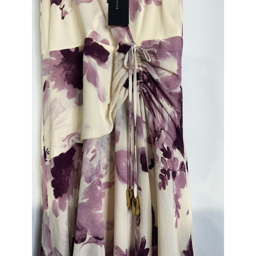 Donna Karan New York Chiffon Floral Faux-Wrap Midi Dress size 6 - Picture 8 of 10